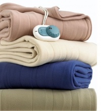 Sunbeam Slumber Rest Quilted Fleece Twin Heated Electric Blanket Mushroom