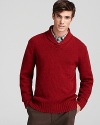 Rendered in warm wool, Jack Spade's shawl-collar sweater boasts classic style.