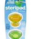 Steripod (2 Pack Green and Yellow)Clip-on Toothbrush Sanitizer