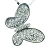 Crystal Butterfly Silver-Tone Pendant Necklace: Made With Swarovski Elements