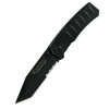 Smith & Wesson CK112S Bullseye Linerlock Knife with Partially Serrated Tanto Blade, Bullets Design Handle, and Pocket Clip, Black