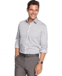 Take your dress to a preppy level with this plaid shirt from Tasso Elba.