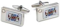 Kenneth Cole Reaction Men's Royal Flush Cufflinks, Silver, One Size