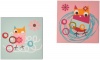 Zutano Owls 2 Piece Canvas Wall Art Set, Pink