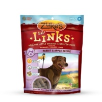 Zuke's Lil' Links Healthy Grain Free Little Sausage Links for Dogs, Rabbit and Apple Recipe, 6-Ounce