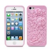 Fosmon DURA Series TPU Case for Apple iPhone 5 - Light Pink 3D Rose