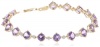 14k Gold Semi-Precious and Diamond Tennis Bracelet, 7.25