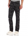 Hudson Men's Byron 5 Pocket Straight Camo, Charcoal, 31