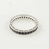 Pandora Match Sterling Silver Black Eternity Crystal Ring Size 7