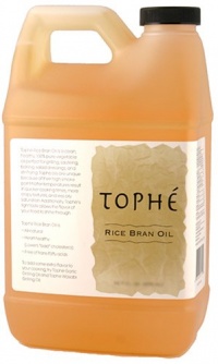 Tophe Pure Rice Bran Oil, 1/2 Gallon