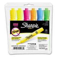 Sharpie Accent Tank-Style Highlighters, 6 Colored Highlighters (25076)