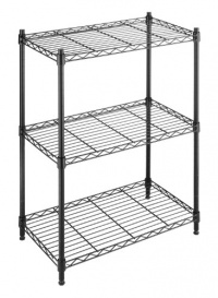 Whitmor 6070-3436 Supreme Small 3-Tier Shelving, Black