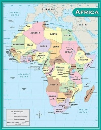 Teacher Created Resources Africa Map Chart, Multi Color (7650)