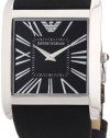 Emporio Armani Men's AR2006 Slim Black Leather Strap Watch