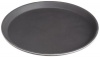 Stanton Trading Non Skid Rubber Lined 11-Inch Plastic Round Economy Serving Tray, Black