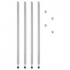 Alera SW59PO36SR Stackable Posts For Wire Shelving, 36 in. High, Silver, 4/Pack