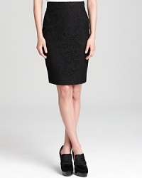 This Burberry London pencil skirt gets a ladylike lift from lace, making it the perfect option for dinner parties, gallery openings and evenings at the theatre. Want to add edge? Pair it with booties and an asymmetric blouse.