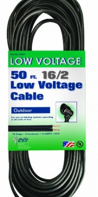 Coleman Cable 095015008 16/2 Low Voltage Lighting Cable, 50-Feet