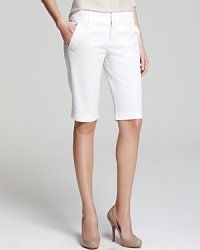 Rendered in stretch twill and accented with buckle detailing, Vince Bermuda shorts are a chic vacation staple.