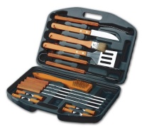 Chefs Basics HW5231 18-Piece Stainless-Steel Barbecue Set with Carrying Case