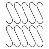 10pc Heavy-Duty 5 Steel S-Hooks Rust-Resistant Black Oxide Finish - Great for Hanging Plants