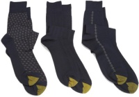 Gold Toe Men's 2056H Fashion Dress Sock, Navy, 10-13