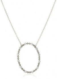 Judith Jack Starlight Sterling Silver, Marcasite and Cubic Zirconia Oval Pendant Necklace