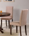 Set of 2 Parson Dining Chairs - Contemporary Style Beige Finish