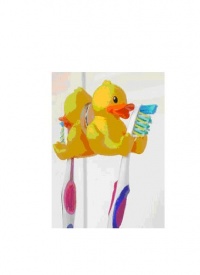 Yellow Rubber Duck Toothbrush Holder