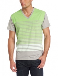 Calvin Klein Jeans Men's Array Stripe Short Sleeve V-Neck