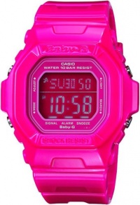 Casio Women's BG5601-4DR Baby-G Square Luminous Color Pink Digital Watch