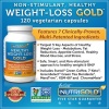 Healthy Weight-loss GOLD, 120 Vegetarian Capsules (Contains Svetol® Green Coffee Bean Extract, 7-Keto®, and Green Tea Extract) The #1 Weight-loss Supplement with 7 Clinically-proven Multi-patented Ingredients