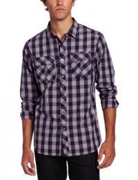 Marc Ecko Cut & Sew Men's Long Sleeve Buffalo Plaid Shirt