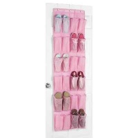 Whitmor 6636-1253-PINK Fashion Polypro color Organizer Collection Over-the-Door Shoe Organizer, Pink