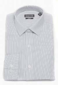 Kenneth Cole Mens Asphalt Pin 100% Cotton Slim Fit Dress Shirt