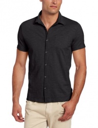 Calvin Klein Sportswear Men's Short Sleeve Button Down Stretch