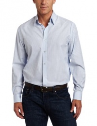 Perry Ellis Men's Long Sleeve Satin Check Woven Shirt