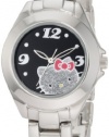 Hello Kitty by Kimora Lee Simmons Women's H3WL1033SLV  Silver Alloy Case And Glitter Face Watch