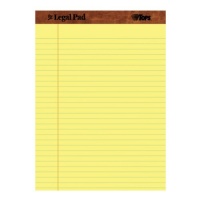 TOPS The Legal Pads, Legal Rule, 8.5 x 11.75 Inches, Canary, Perforated, 50 Sheets/Pad, 12 Pads/Pack (7532)