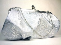 HANDBAG Pouch White Floral - WiseGloves HANDBAG PURSE CLUTCH EVENING BAG