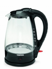 Toastess TGK486 Cordless Glass Kettle, Gray