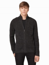 Slip this Calvin Klein Jeans cardigan over your favorite button down or tee for a warm and handsome style.