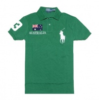 Polo Ralph Lauren Men Custom fit Flag & Big Pony Logo Polo T-shirt - Australia