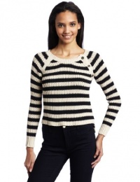 Patterson J. Kincaid Women's Bronson Pullover Sweater, White/Black, X-Small