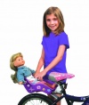 Doll Bicycle Seat - Ride Along Dolly Bike Seat (Purple) with Decorate Yourself Decals (Fits American Girl and Standard Sized Dolls and Stuffed Animals)