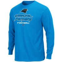 NFL Men's Carolina Panthers Critical Victory V Long Sleeve Basic Tee (Aqua, Large)