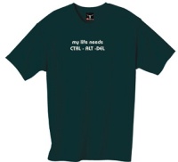 my life needs CTRL - ALT - DEL 100% Cotton Unisex Tee with funny Beware of the Geek Joke Text