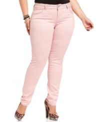 Land a super-cute look with Celebrity Pink Jeans' plus size colored skinnies-- they're so on-trend!