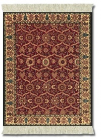 Lextra (Shah Jahan), Mouse Rug, Burgundy/Tan/Black/Light Blue, 10.25 x 7.125 Inches, One (MSJ-1)