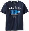 Nautica Boys 8-20 Whale Watchers Short Sleeve Tee, Core Navy, Large